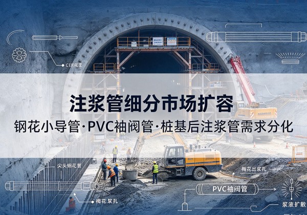商州注浆管细分市场扩容，隧道钢花小导管、PVC 袖阀管、桩基后注浆管需求分化
